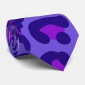 "Elektrischer Lila Leopard" Krawatte (Gerollt)