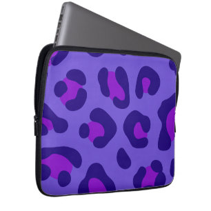 "Elektrischer Lila Leopard" Laptopschutzhülle