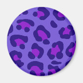 "Elektrischer Lila Leopard" Magnet (Vorne)