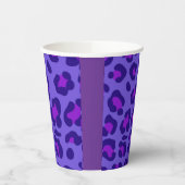 "Elektrischer Lila Leopard" Pappbecher (Links)