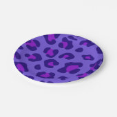 "Elektrischer Lila Leopard" Pappteller (Schrägansicht)