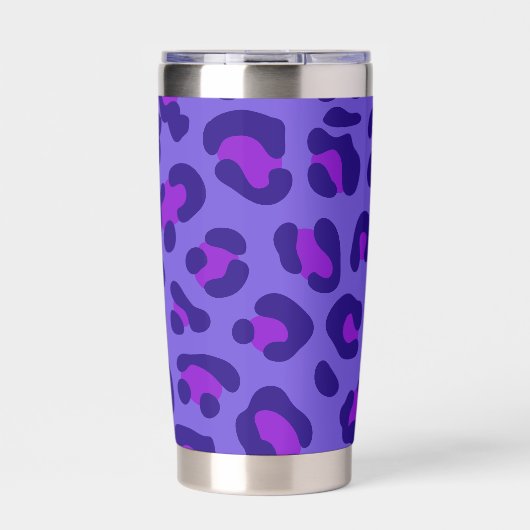 "Elektrischer Lila Leopard" Thermobecher (Vorderseite)