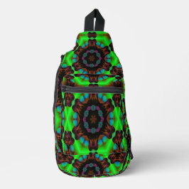 Elektrischer Limoner Kosmischer Mandala-Sling-Ruck Crossbody Bag