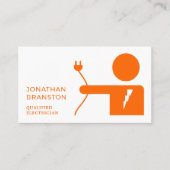 Elektrischer Mann, Elektriker Visitenkarte (Vorderseite)