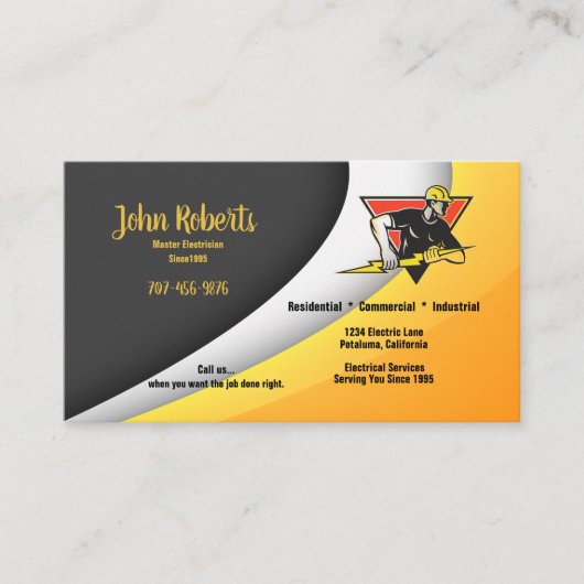 Elektrischer Master Visitenkarte (Vorderseite)