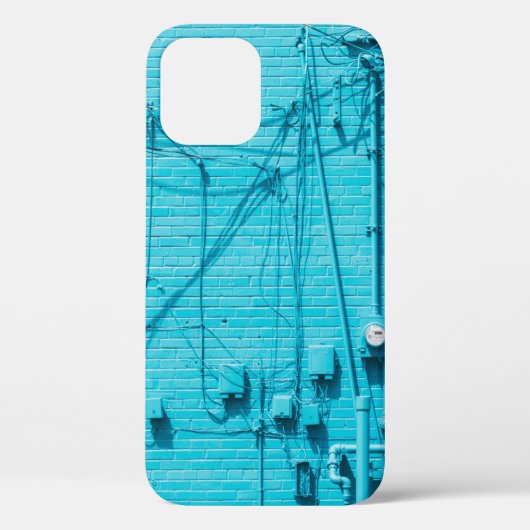 ELEKTRISCHER METER AUF DER BLAUE BRICK WALL Case-Mate iPhone HÜLLE (Rückseite)