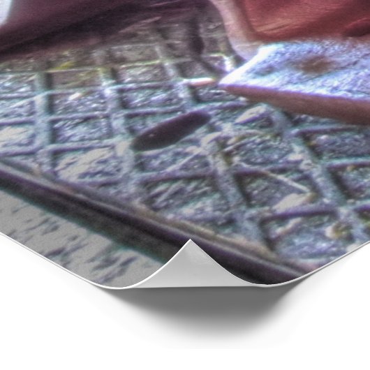 Elektrischer Motorabbruch. Poster (Ecke)