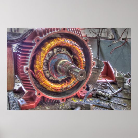 Elektrischer Motorabbruch. Poster (Vorne)