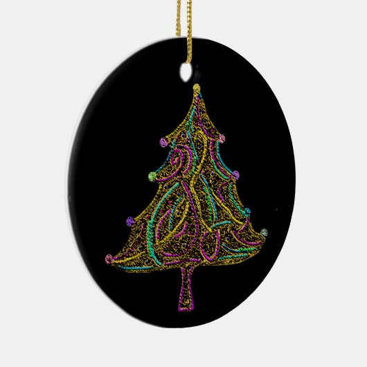 Elektrischer Neonweihnachtsbaum Keramikornament (Rechts)