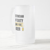 Elektrischer Notdienst. Zeit für Bier Mattglas Bierglas (Vorderseite Links)