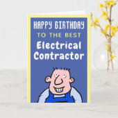 Elektrischer oder elektrischer Unternehmer - Gebur Karte (Gelbe Blume)