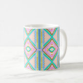 Elektrischer Pastell-Traum-Kaleidoskop Kaffeetasse (VorderseiteRechts)