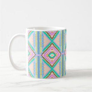 Elektrischer Pastell-Traum-Kaleidoskop Kaffeetasse