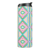 Elektrischer Pastell-Traum-Kaleidoskop Thermosbecher (Nach links gedreht)