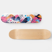 Elektrischer Pop: Neon-Pink-Skateboards Skateboard (Horizontal)