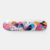 Elektrischer Pop: Neon-Pink-Skateboards Skateboard (Horizontal)