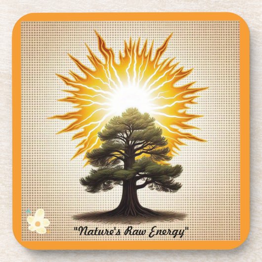 "Elektrischer Power" Getränkeuntersetzer (Vorderseite)