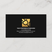 Elektrischer Power mit vergoldetem Stromnetz Visitenkarte (Rückseite)