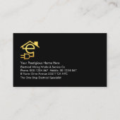 Elektrischer Pulsgenerator mit roter Welle Visitenkarte (Rückseite)