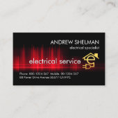 Elektrischer Pulsgenerator mit roter Welle Visitenkarte (Vorderseite)