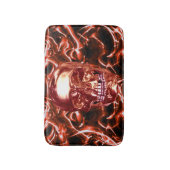 Elektrischer Red Chrome Skull Bath Mat Badematte (Vorderseite Vertikal)