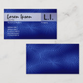 Elektrischer Regen - Blau Visitenkarte (Vorne/Hinten)