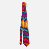 Elektrischer Regenbogen Neck Tie Krawatte (Rückseite)