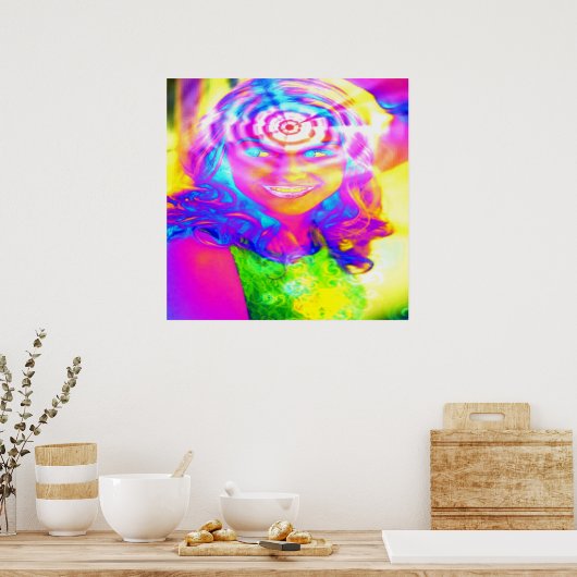 Elektrischer Regenbogen Poster (Küche)