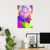 Elektrischer Regenbogen Poster (Heimbüro)