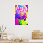 Elektrischer Regenbogen Poster (Küche)