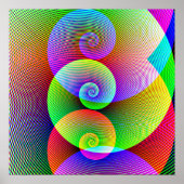 Elektrischer Regenbogen Poster (Vorne)