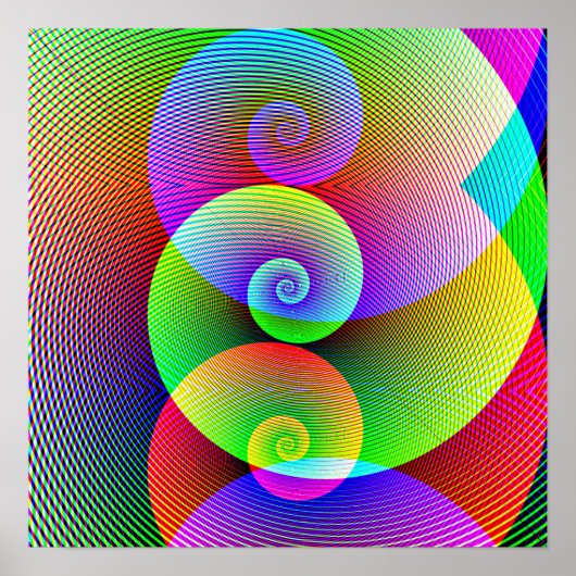 Elektrischer Regenbogen Poster (Vorne)