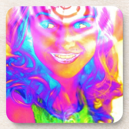 Elektrischer Regenbogen Untersetzer (Vorderseite)