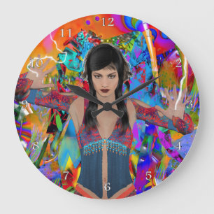 Elektrischer Reisender Große Wanduhr