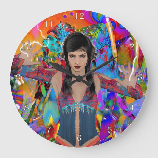 Elektrischer Reisender Große Wanduhr (Vorderseite)