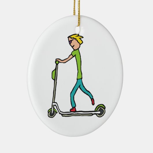 Elektrischer Roller Keramik Ornament (Rechts)