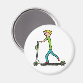 Elektrischer Roller Magnet (Vorderseite/Rückseite)