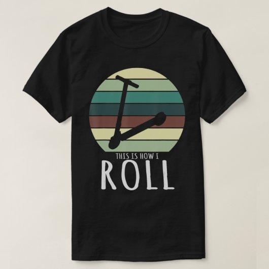 Elektrischer Roller So Roll ich Retro EScooter T-Shirt (Design vorne)