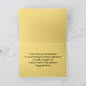 Elektrischer Romantik und lustiges Geburtstag Karte (Innenseite)