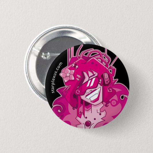 elektrischer rosa Knopf Button (Vorne & Hinten)