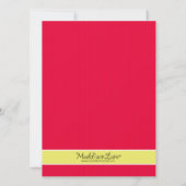 Elektrischer rosa Retro Einladung (Rückseite)