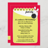 Elektrischer rosa Retro Einladung (Vorne/Hinten)