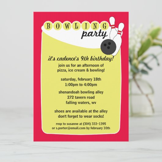 Elektrischer rosa Retro Einladung (Stehend Vorderseite)