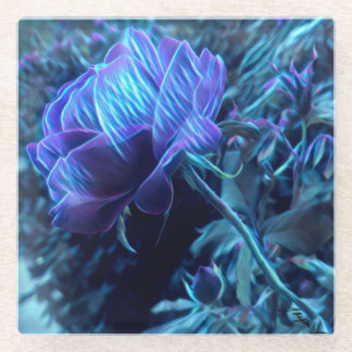 Elektrischer Rose Garden Glass Untersetzer