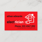 Elektrischer Rotbuchstabe Visitenkarte (Vorderseite)