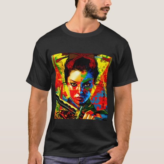 Elektrischer Samurai - Design 1 T-Shirt (Vorderseite)