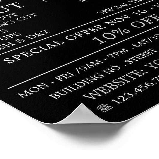 Elektrischer Saum, Männerwerbung Poster (Ecke)