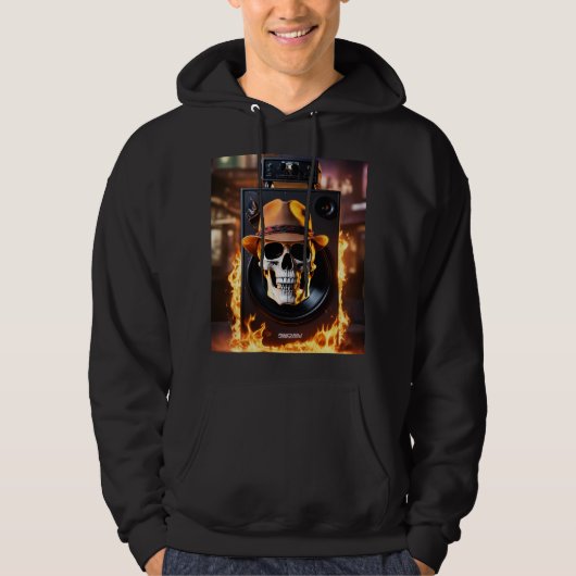 Elektrischer Schädel Hoodie (Vorderseite)
