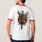 Elektrischer Schädelrock und -Roll T-Shirt (Rückseite)