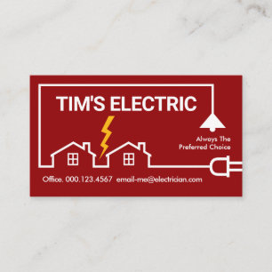 Elektrischer Schaltkreis Bau einer Stromleitung Visitenkarte